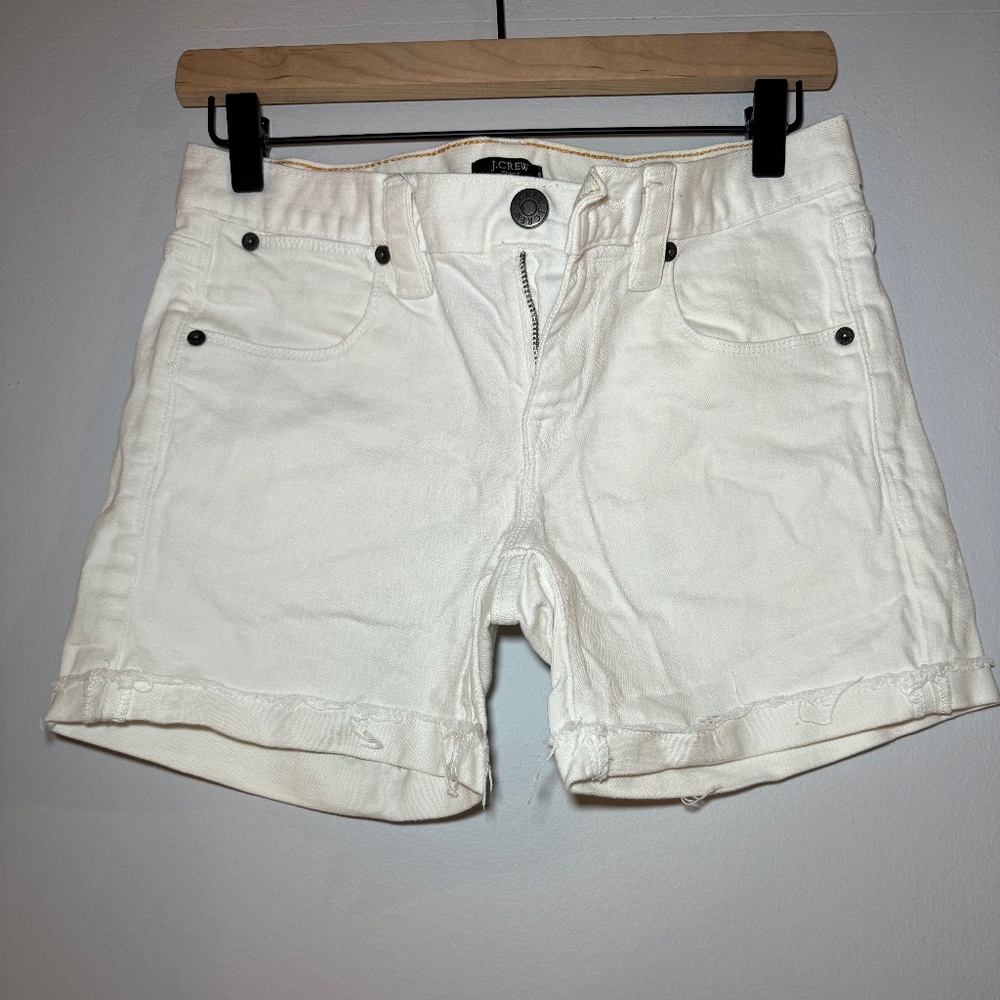 J. Crew Factory White Jean Shorts